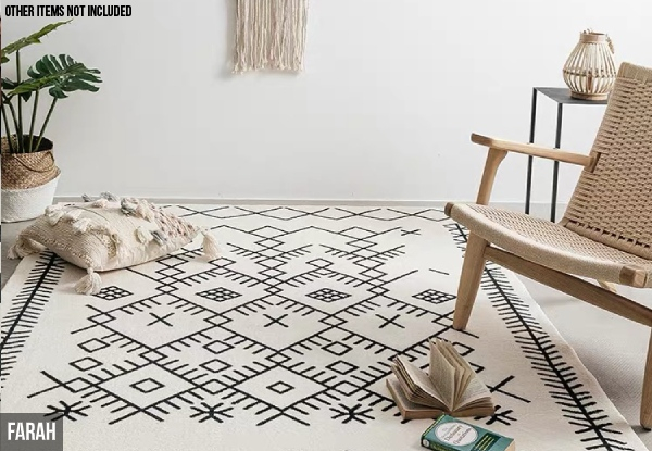 Moroccan-Inspired Printed Rugs - Four Options Available