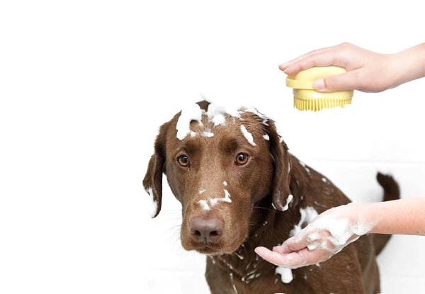 Dog Bath & Massage Glove Brush - Three Colours Available