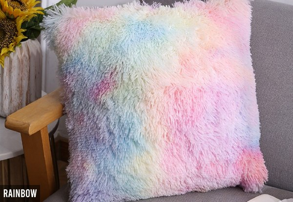 Two-Pack Soft Faux Fur Pillow Covers - Eight Colours Available & Option for Four-Pack
