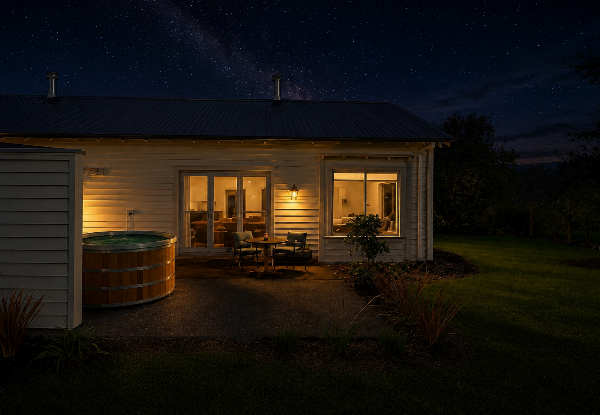 30% Off Mid Winter Stay at Parehua Resort Martinborough with Outdoor Hot Tub, Continental Breakfast, Wine Tasting & More - Options for up to Four People - One-Night Mid-Week Stays or Two-Night Weekend Stays Available