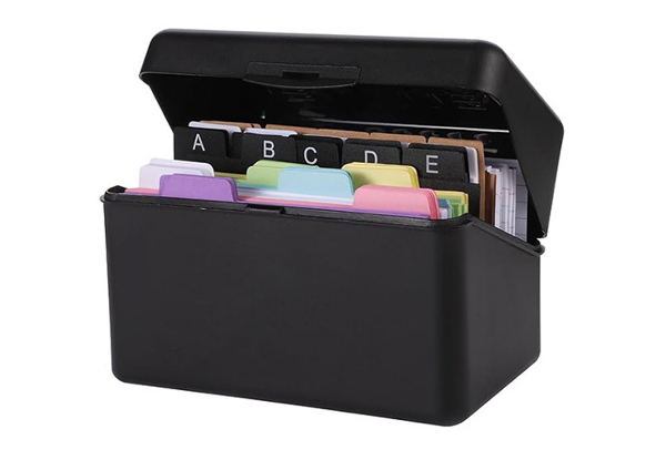 Ruled Index Card Box Set with Dividers - Available in Two Colours