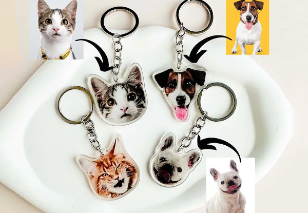 Custom Pet Photo Acrylic Keychain