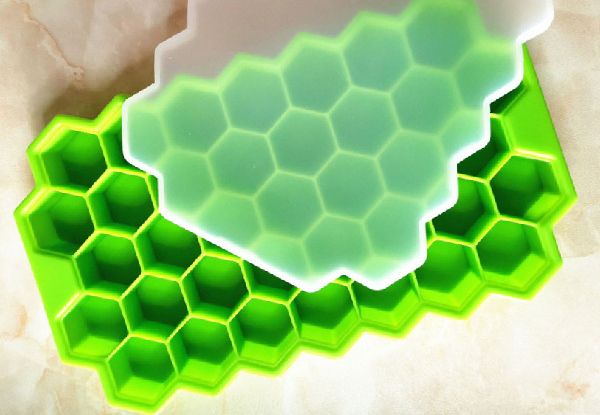One-Pack Honeycomb Shaped Silicone Ice Cube Tray - Six Colours Available & Option for Two-Pack & Three-Pack