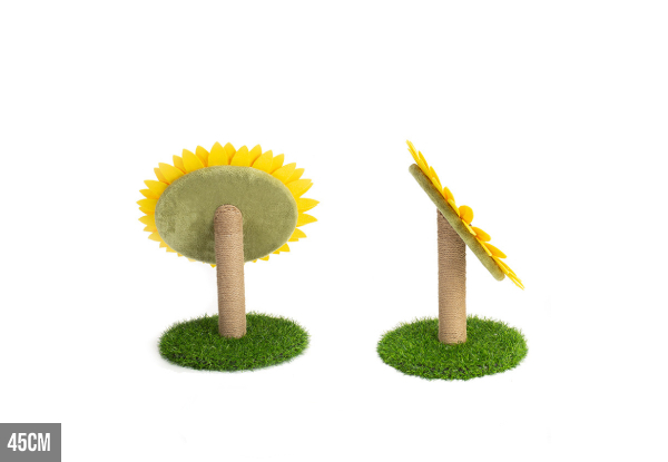 Cat Sunflower Scratch Post - Two Sizes Available