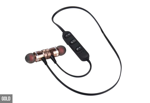 Magnet Bluetooth Earphones - Available in Two Colours with Free Metro Delivery