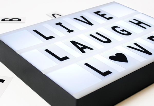 Cinematic LED Light Up Box with Letters