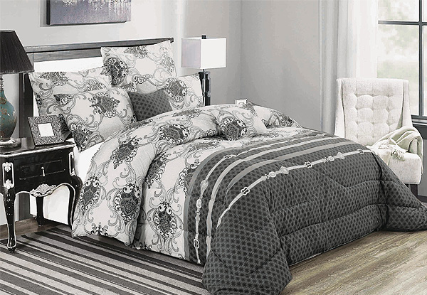 Seven-Piece Comforter Set - Three Sizes and Two Colours Available