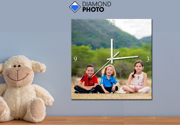 Personalised Photo Clock - Options for Metal or Acrylic, Round or Square incl. Nationwide Delivery