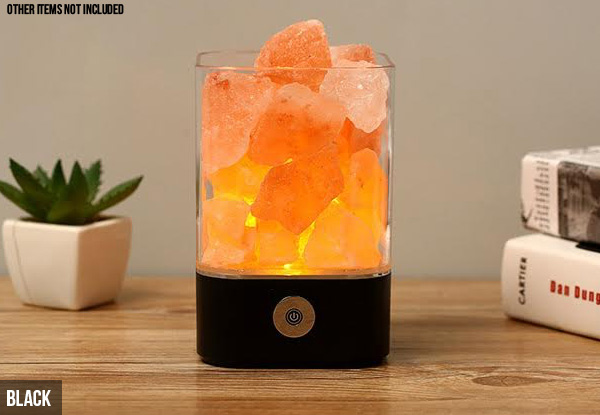 Natural Himalayan Salt Rock USB Table Light - Two Colours Available