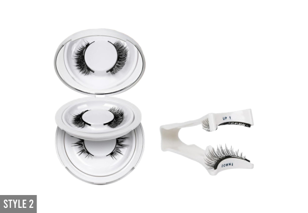 Two-Pair Magnetic Eyelashes with Tweezers Kit - Available in Two Styles & Option for Four-Pair