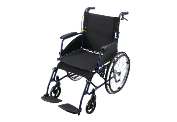 20-Inch Portable Folding Mobility Wheelchair with Four Brakes