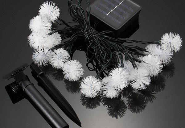 30-LED Solar Dandelion Lights - Two Colours Available & Option for Two-Sets