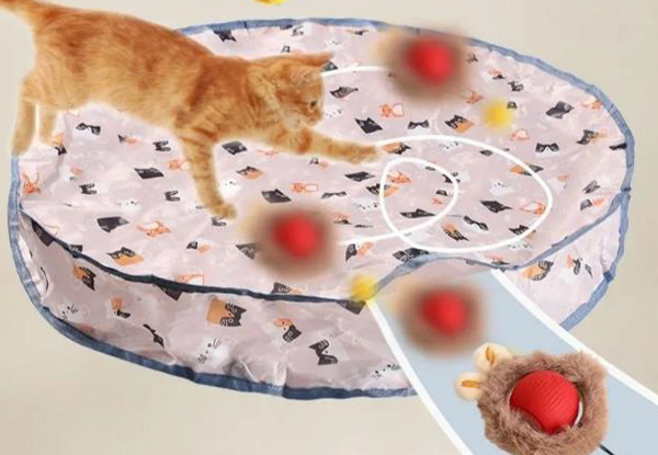 Electric Ball Motion Activate Chirping Cat Toy - Option for Two Sets