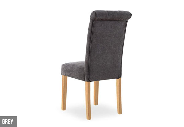 Two Fabric Dining Chairs - Two Colours Available