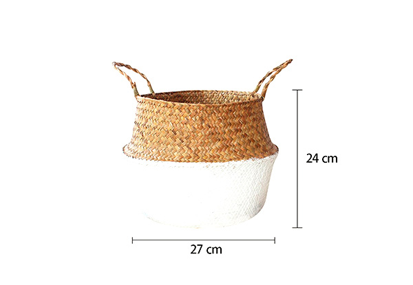 Woven Seagrass Flower Basket - Two Sizes Available & Option for Two