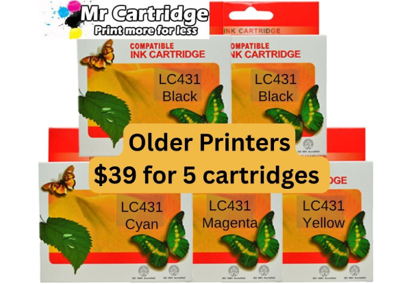 Ink Bottles, Ink Cartridges & Toner Cartridges Compatible with Epson, Brother or Canon Printers incl. Delivery - Options for a Set of Cartridges for Current and New Printers