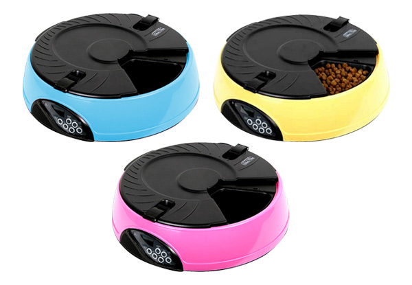 Six-Meal Automatic Pet Feeder - Three Colours Available