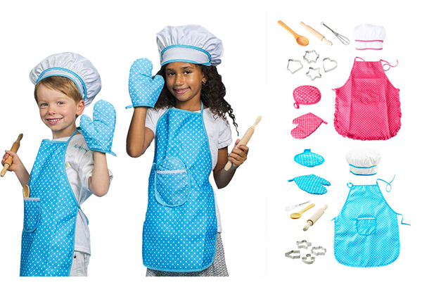 Kids Kitchen Toy Cooking & Baking Set - Option for Two Sets & Two Colours Available