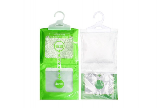 Two-Pack Wardrobe Dehumidifier Bags - Option for Four with Free Delivery