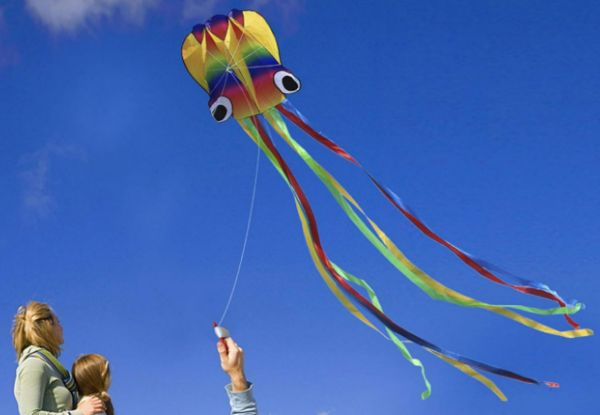 Rainbow Soft Octopus Kite - Option for Two-Set