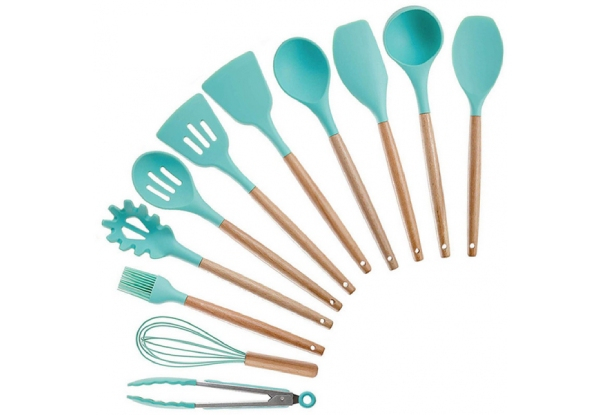 11-Piece Silicone Cooking Set - Three Colours Available with Free Delivery