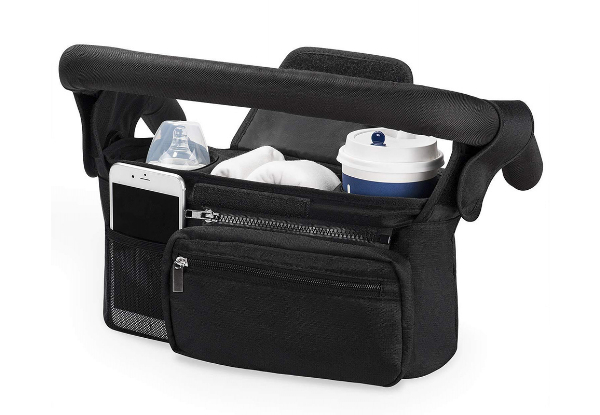 Universal Stroller Organiser with Cup Holder - Available in Two Colours