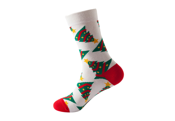 Five-Pair Christmas Print Socks