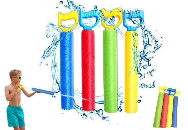 Four-Pack Water Soaker Blaster Squirt Guns - Option for Eight-Pack