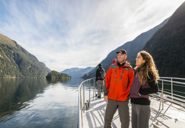 Go Orange Doubtful Sound Coach Cruise for One - Options for up to Three Adults & a Family Pass Available - Valid from the 15th January 2019