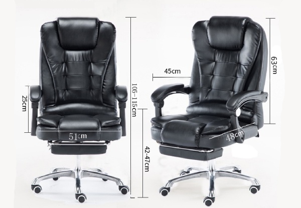 Executive Workspace Chair with Footrest - Two Colours Available