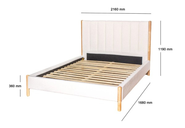 Tokoroa Fabric Queen Bed Frame