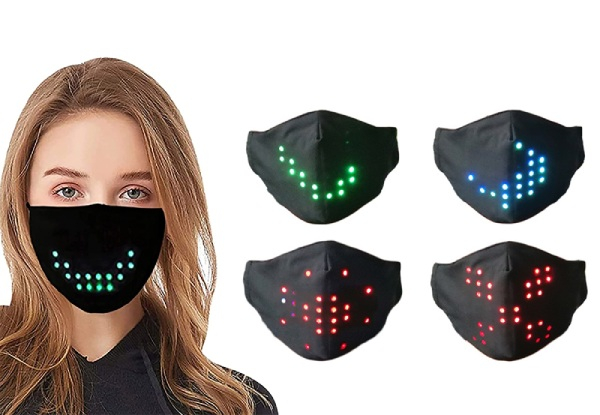 Voice Activated LED Face Mask - Option for Two