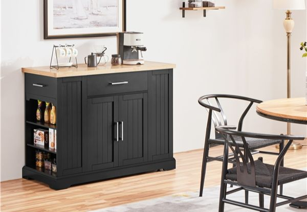 Kitchen Island Cart with Wood Top