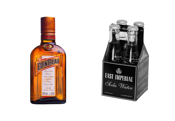 Cointreau 350ml & Four-Pack of Soda Water