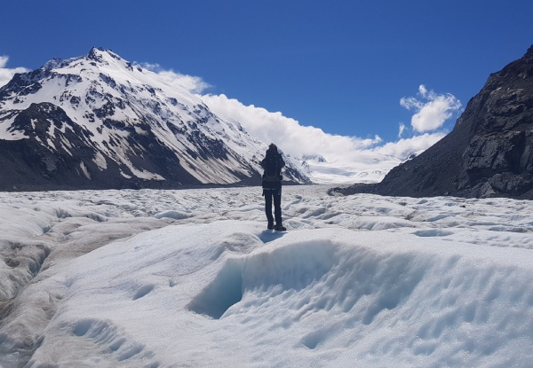 Three-Hour Guided Tasman Glacier Hike & Scenic Flight for One Person from Mt Cook Ski Planes & Helis - Option for Two, Three, Four or Five People