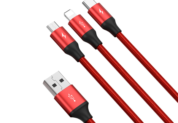 Extreme Three-in-One Charge & Sync Cable