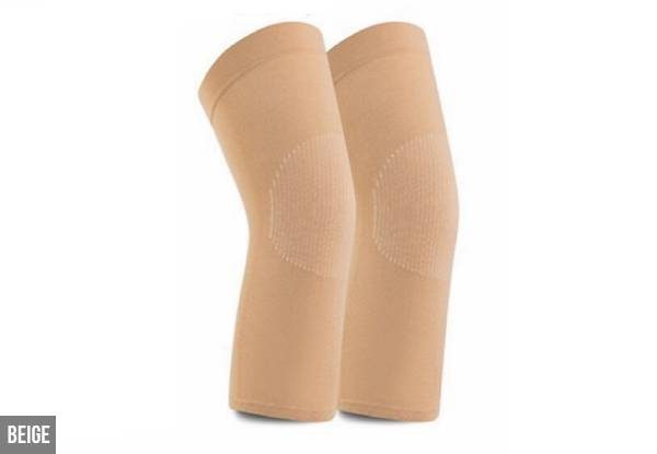 Two Pairs of Knitted Sports Knee Protectors - Two Colours Available