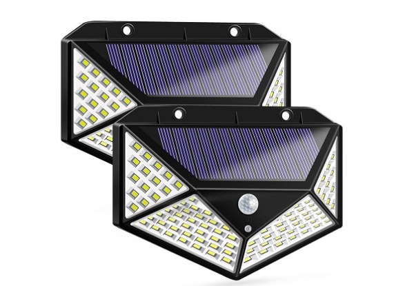 One Solar-Powered Wall Light - Options for Two or Four