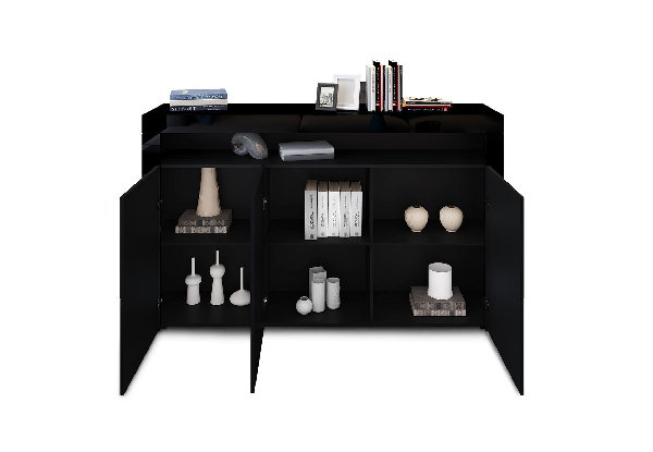 Modern Three-Door Buffet Sideboard Storage Cabinet