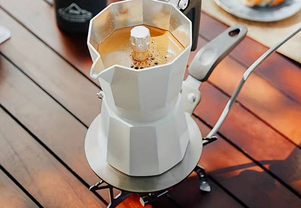 Stovetop 150ml Coffee Moka Pot with 13cm Induction Adapter Plate - Available in Three Colours