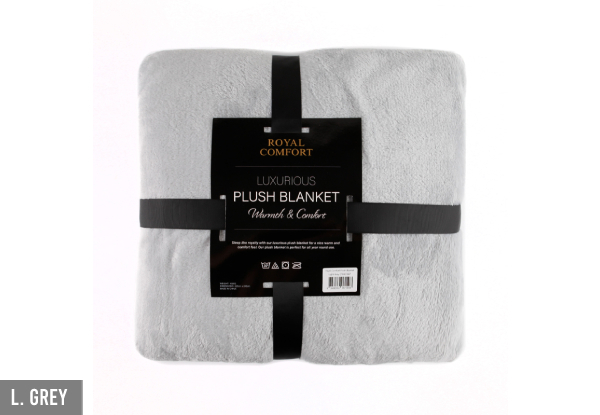 Royal Comfort Plush Blanket - Five Colours Available