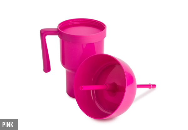 Reusable Dual Drink & Snack Cup - Nine Colours Available