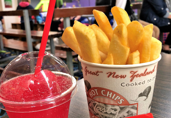 60-Minute Tramp Park Entry incl. Hot Chips, Fanta Slushy & Non-Slip Socks for One Person