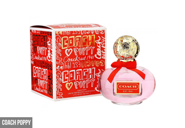 Coach Poppy or Poppy Blossom 50ml EDP Range with Free Delivery