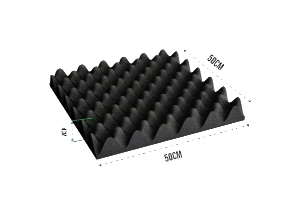12-Piece Self-Adhesive Acoustic Foam Panel