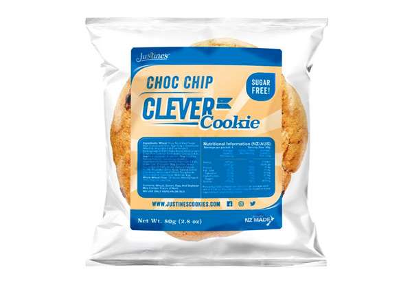 Box of 10 Sugar Free Clever Cookies by Justine's