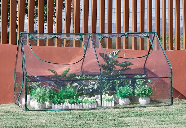 Garden Roll-Up Zipper Door Greenhouse