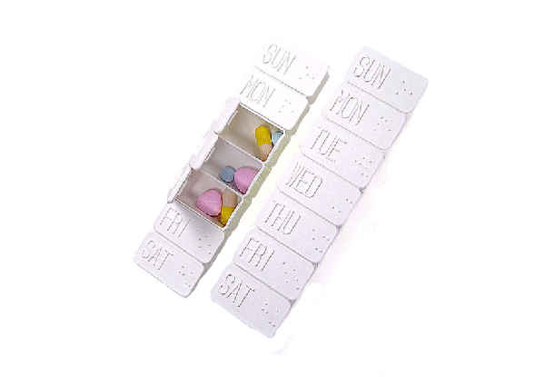 Seven-Day Pill Box Two-Pack - Option for Four-Pack with Free Delivery