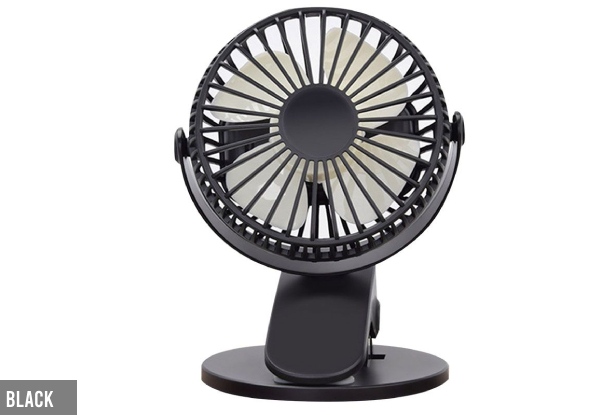 Portable Desk Clip-On Fan - Four Colours Available & Option for Two-Pack