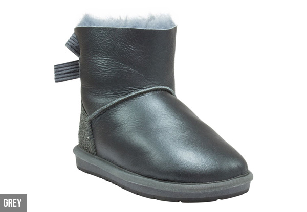 Auzland Women's Nappa Mini Ribbon UGG Boots - Two Colours Available